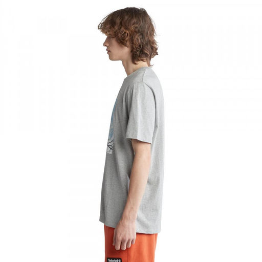 Мужская футболка Timberland SS NNH Front Graphic Tee Regular серая  фото 4