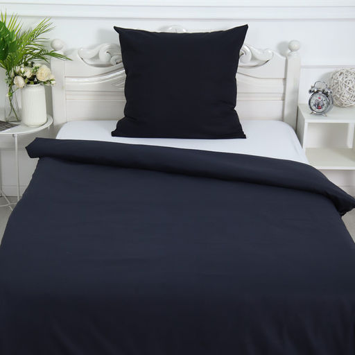 Комплект 1.5сп Черный 8-3 (пододеяльник 145х215см, наволочка 70х70см) бязь, 120г/м, хл100% - Атра фото 2