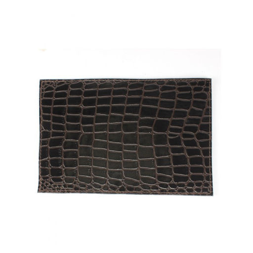 Обложка для паспорта Croco-П-404 (5 кред карт) натуральная кожа коричневый крокодил (238) 265344