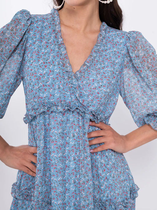 Платье из шифона с рюшами OD-714-2 - Tantino фото 15