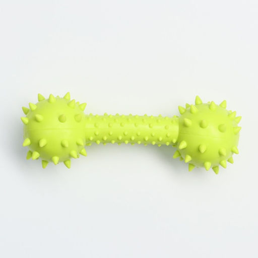 Игрушка жевательная Грозная гантель, 15 х 5 см, салатовая - Пижон фото 2