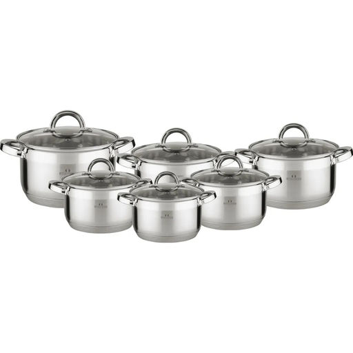 Набор посуды "Bella Cucina" 12 пр (2,1л,2*2,9 л,2*3,9 л,6,6л) , арт. BC-2032