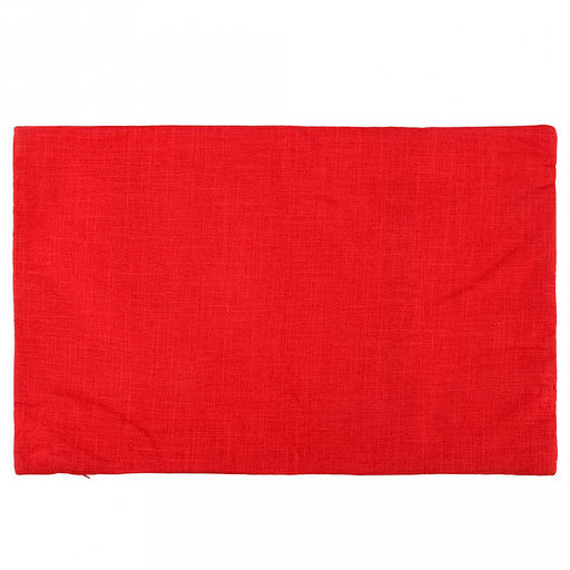 Наволочка декоративная 32х50см "Пуговицы" красный, 2-х сторонняя, искусственная ткань, подкладка-флизелин, на молнии (Китай)