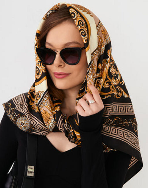 Большой, мягкий, тонкий и очень нежный двусторонний платок с рисунком. - Tantino фото 14