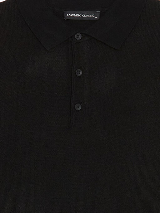 Polo Yaka Uzun Kollu Erkek Triko Kazak