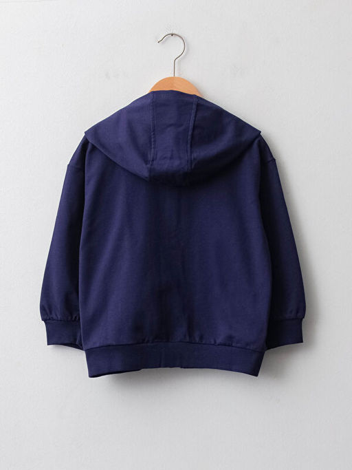 Kap??onlu Elsa Bask?l? Uzun Kollu K?z ?ocuk Fermuarl? Sweatshirt - Waikiki фото 2