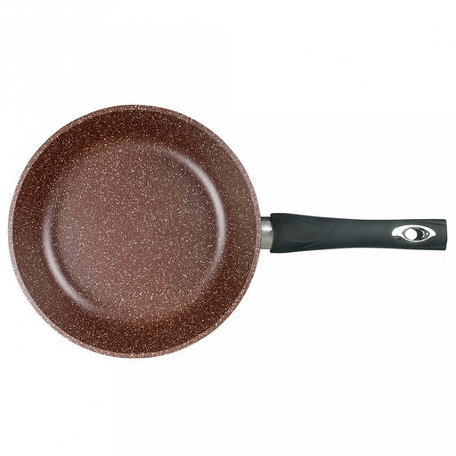 Сковорода с тефлоновым покрытием д22см "Шоколад", h5,5см, s0,38см, ручка из термостойкого пластика (Россия)