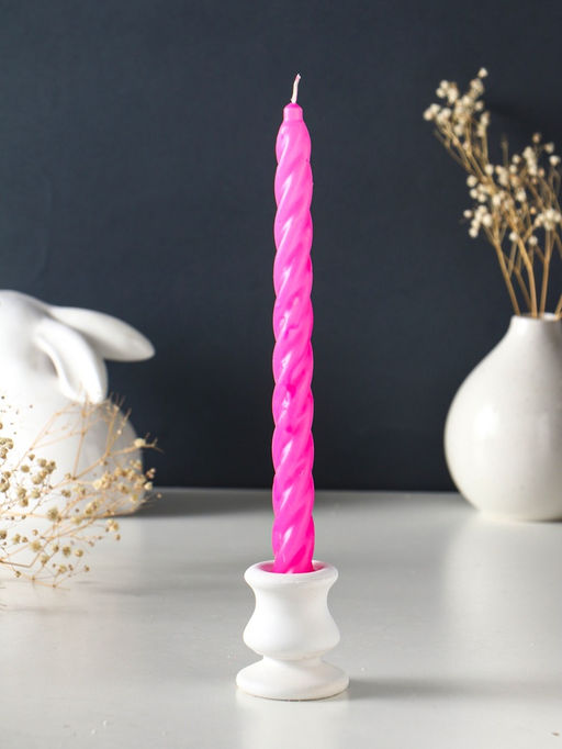 Набор: свечи ароматизированные витые 1.9×24 см, 4 шт., 40 г, 8 ч, французская ваниль