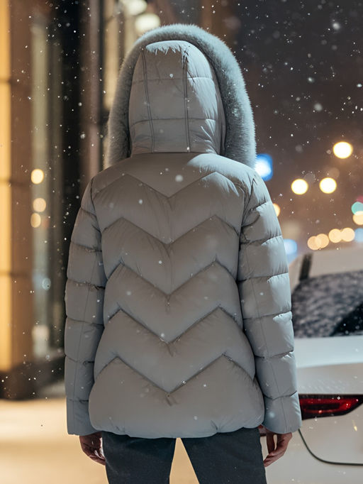 Куртка зимняя женская с мехом и капюшоном тренд светло-зеленого цвета 7759ZS - Visdeer фото 20