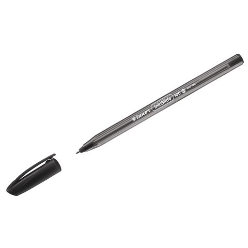 Ручка шар. Luxor "InkGlide 100 Icy" (16701) черная, 0.7мм, трехгранный корпус