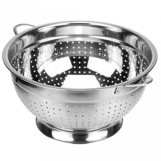 Дуршлаг из нержавеющей стали Премиум д28см h14,5см, 5л, s0,30мм, с ручками, на подставке (Китай) - Домашняя мода фото 2