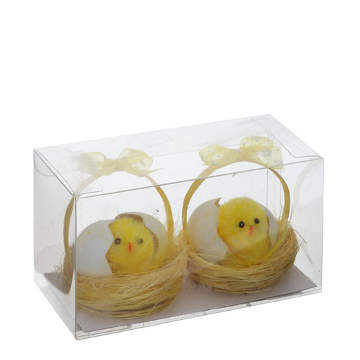 Изделие декоративное "Гнездо пасхальное", набор из 2-х шт., L11 W6 H6 см