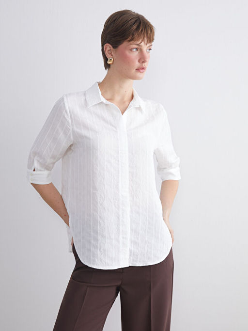 ?izgili Oversize Kad?n G?mlek