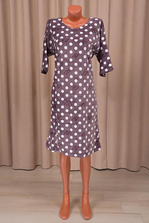 Туника велюровая (01019, коричневый)