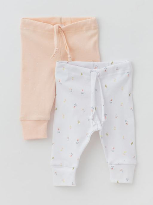 Ползунки набор для девочки 2шт, бел/персик - Lesi kids фото 8