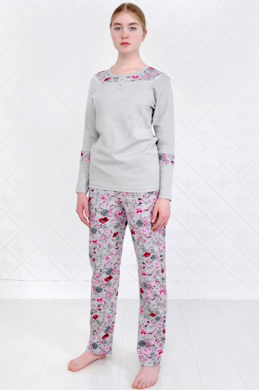 Арт. 4252 Пижама с брюками 48-54 (4 шт) Цвет:ассорти - Калинка фото 2