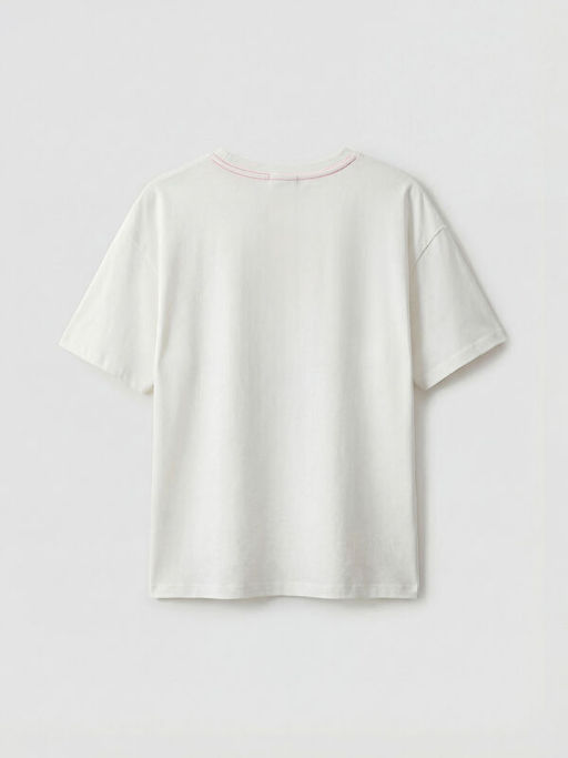 Bisiklet Yaka Ay? Bask?l? Kad?n Pijama ?st?