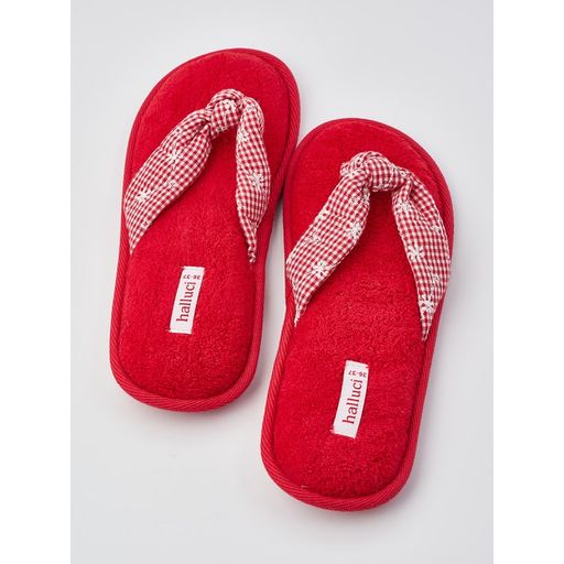 Тапочки Шотландка красные - Halluci фото 4
