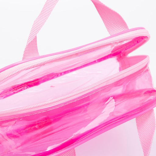 Косметичка-сумка на молнии для бассейна, большая, с ручками, розовая