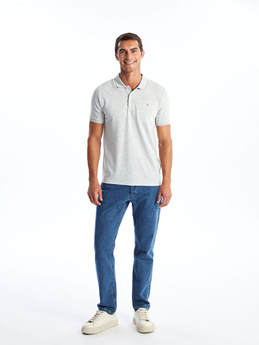 Polo Yaka Merserize G?r?n?ml? Erkek Ti??rt