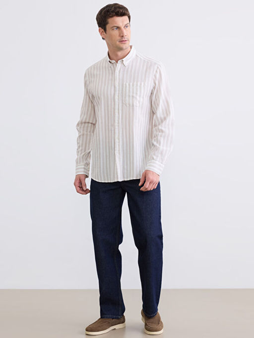 Regular Fit ?izgili Arm?rl? Erkek G?mlek