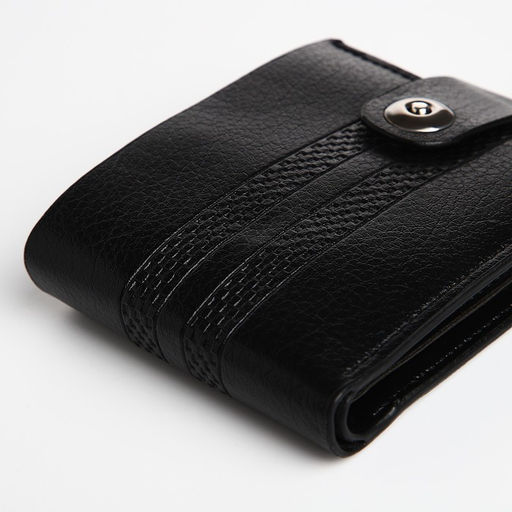 Портмоне мужское «Сахир», на магните, три отделения, чёрное