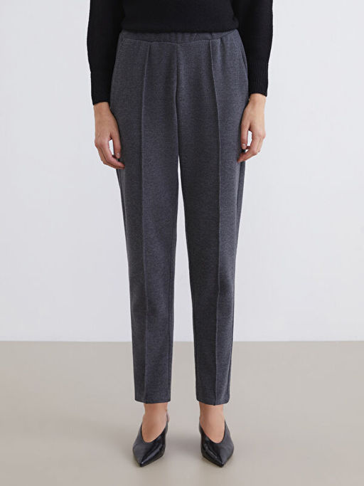 B?y?k Beden Beli Lastikli Kad?n Pantolon