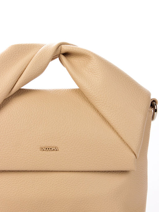 LACCOMA сумка Молли-Y2005-телесный эко кожа хлопок фото 5