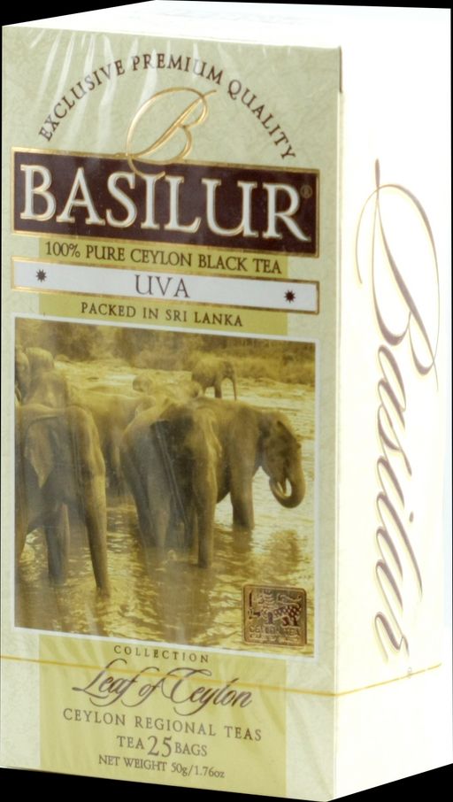 BASILUR. Лист Цейлона. UVA карт.пачка, 25 пак.