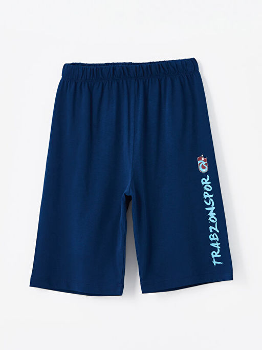 Bisiklet Yaka Trabzonspor Bask?l? K?sa Kollu Erkek ?ocuk ?ortlu Pijama Tak?m? - Waikiki фото 3