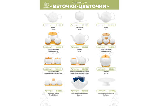 Жюльенница-кокотница 250 мл 16*10*8 см Веточки-цветочки с крышкой - Elan gallery фото 16