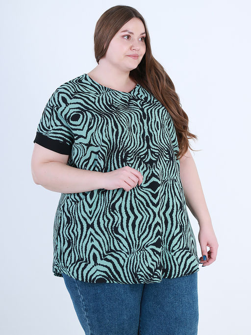 Блузка женская летняя больших размеров - Almond фото 2