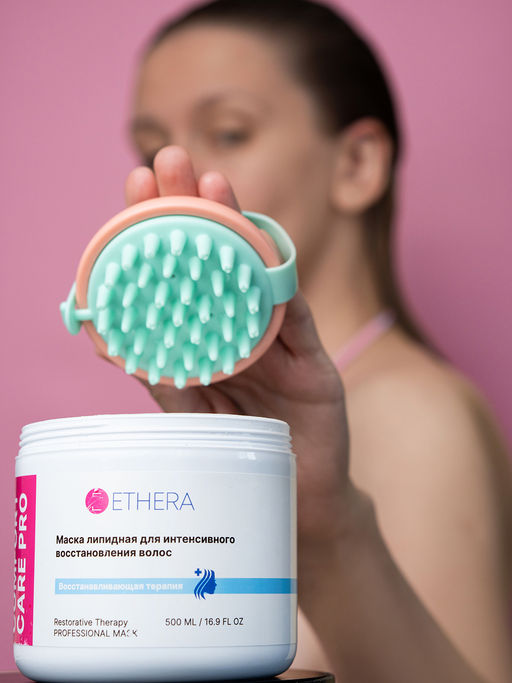 ETHERA Профессиональная липидная маска для интенсивного восстановления волос, 500 мл фото 5