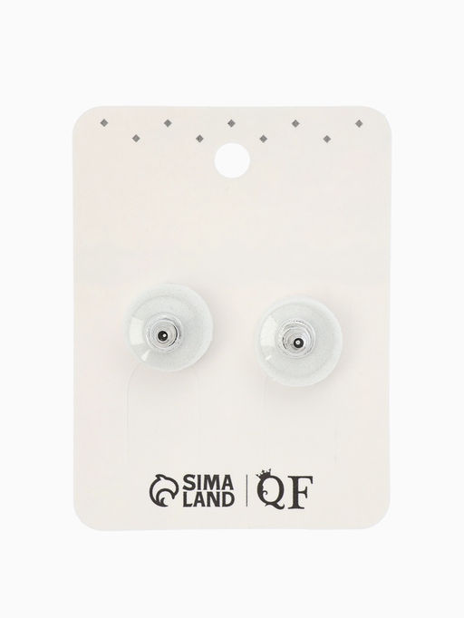 Серьги со стразами "Роскошь", прямоугольник, цвет жёлто-белый в серебре