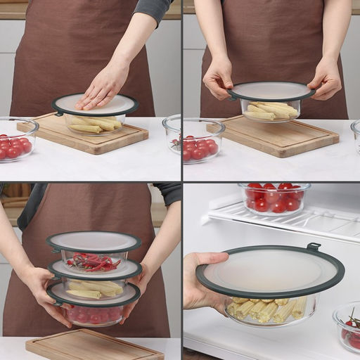 Вакуумная крышка для посуды Доляна, d=22,5 см, цвет зелёный  фото 2