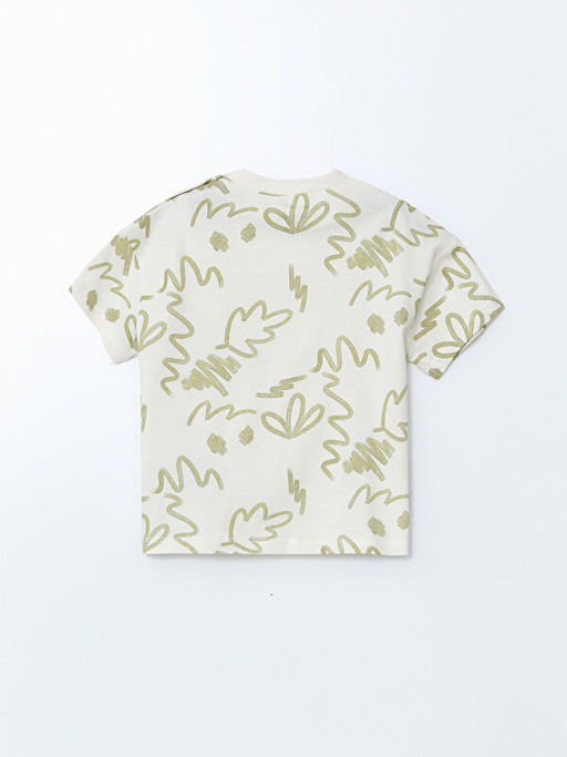 Bisiklet Yaka Bask?l? Erkek Bebek Pijama ?st