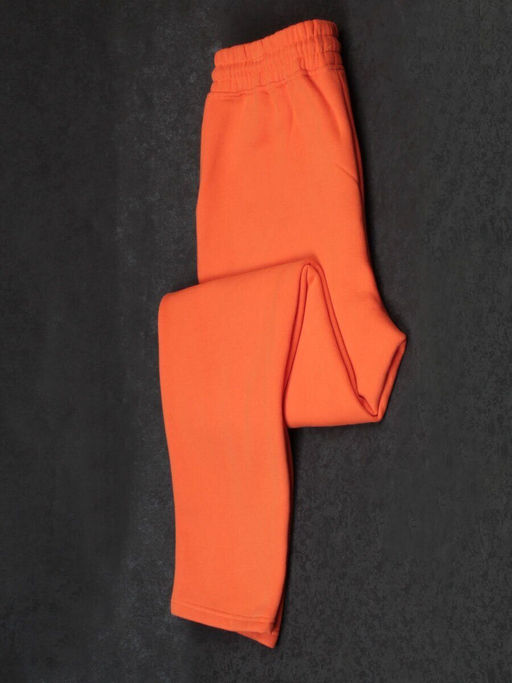 M055 ORANGE Брюки спортивные женские на флисе (100% хлопок) 7986 - Fashion фото 8