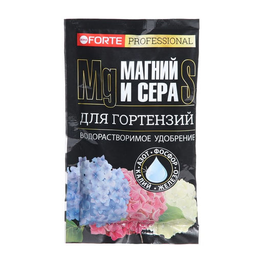 Цена за 2 шт. Удобрение водорастворимое Bona Forte, для гортензий и кислотолюбивых растений, 100 г