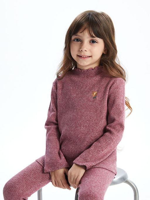 Bisiklet Yaka K?z ?ocuk Bluz 2li