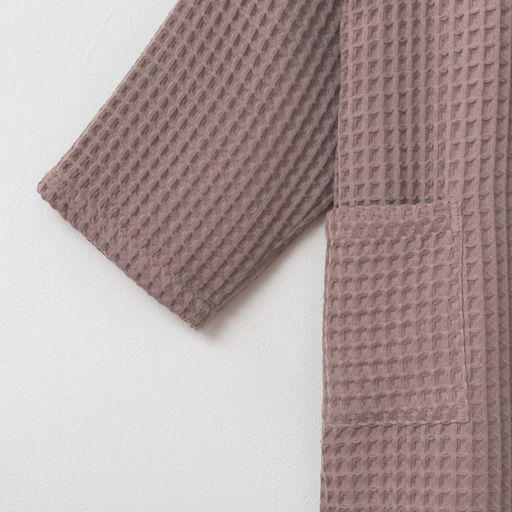 Халат вафельный женский удлинённый Этель «Boho» размер 46-48, цвет мокко, 100% хлопок, 290 г/м²