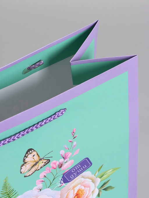 Пакет подарочный ламинированный «От души», 26×12×32 см