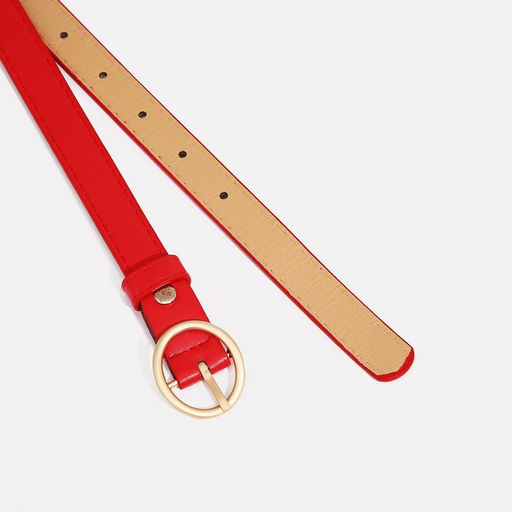 Ремень женский, ширина 2 см, винт, пряжка металл, цвет красный - Simaland фото 2
