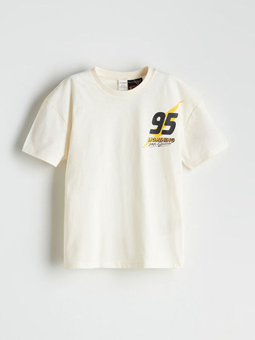 Bisiklet Yaka Arabalar Bask?l? Erkek ?ocuk Ti??rt