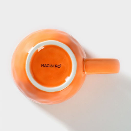 Кружка Magistro «Церера», 400 мл, фарфор, оранжевая