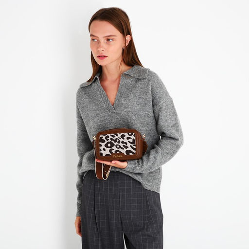 Сумка кросс-боди на молнии, цвет коричневый - Simaland фото 10