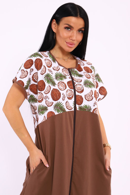 Халат на молнии Кокос