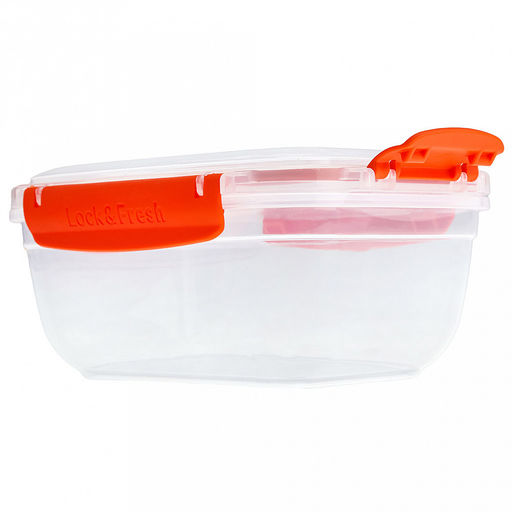 Контейнер для продуктов пластмассовый Мастер набор 3шт: 0,4л, 0,8л, 1,4л, прямоугольный, с клипсами, воздухонепроницаемый (герметичный), съемный силиконовый уплотнитель, подходит для СВЧ (Россия) - Домашняя мода фото 6