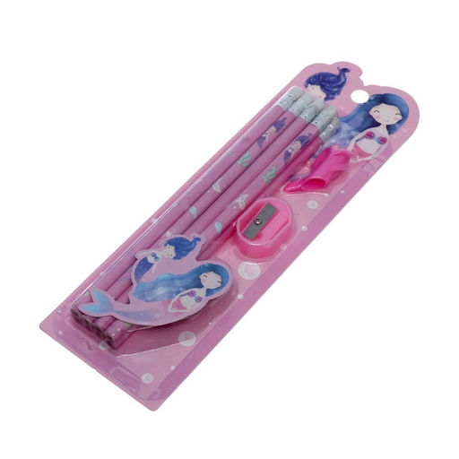 Набор канцелярский, 8 чгр карандашей, точилка, насадка для исправления техники письма, МИКС - Simaland фото 2