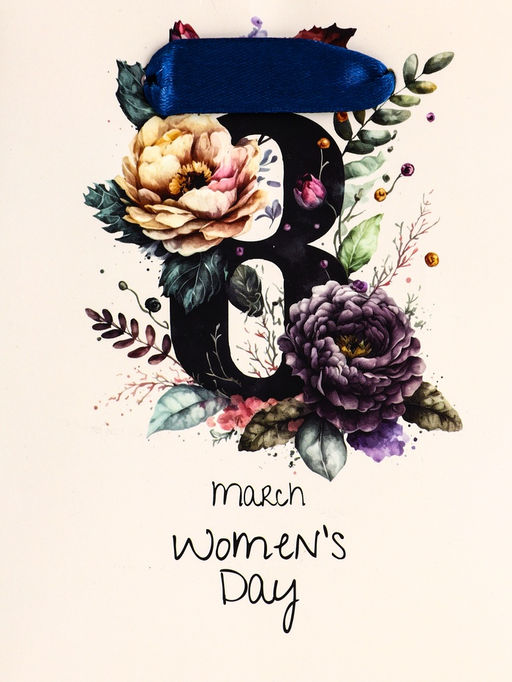 Цена за 2 шт. Пакет подарочный вертикальный С 8 Марта, S 12?15?5.5 см