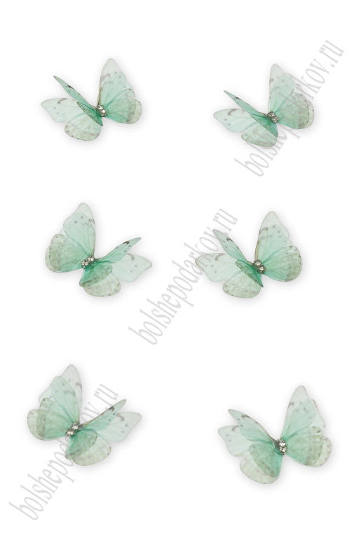 Бабочки шифоновые маленькие 3 см (10 шт) SF-4484, №16 - Больше подарков фото 2